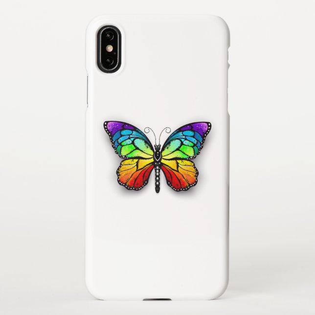 Rainbow butterfly Monarch iPhone Case (Back)
