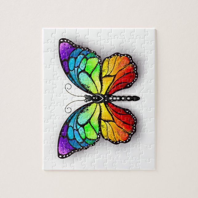 Rainbow butterfly Monarch Jigsaw Puzzle (Vertical)