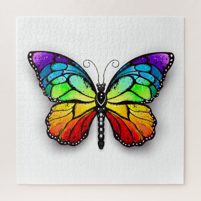 Rainbow butterfly Monarch Jigsaw Puzzle (Vertical)