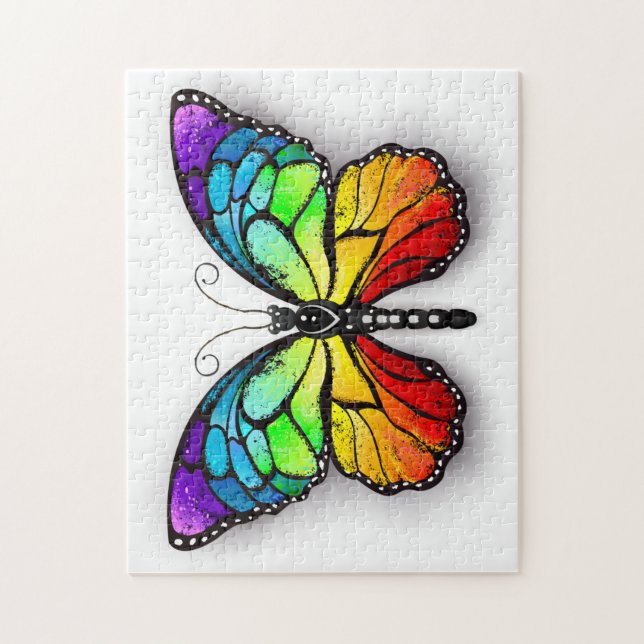 Rainbow butterfly Monarch Jigsaw Puzzle (Vertical)