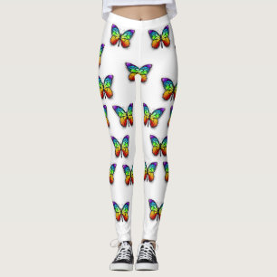Rainbow butterfly Monarch Leggings