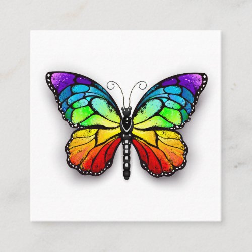 Rainbow butterfly Monarch Loyalty Card
