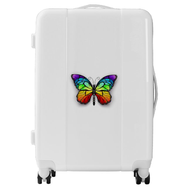 Rainbow butterfly Monarch Luggage (Front)