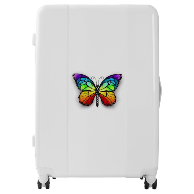 Rainbow butterfly Monarch Luggage (Front)