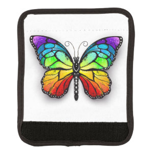 Rainbow butterfly Monarch Luggage Handle Wrap