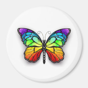 Rainbow butterfly Monarch Magnet