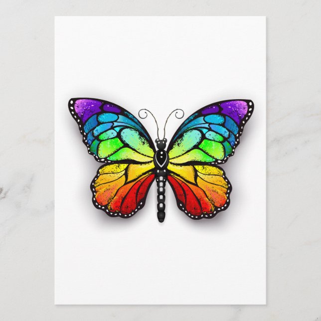 Rainbow butterfly Monarch Menu (Front)