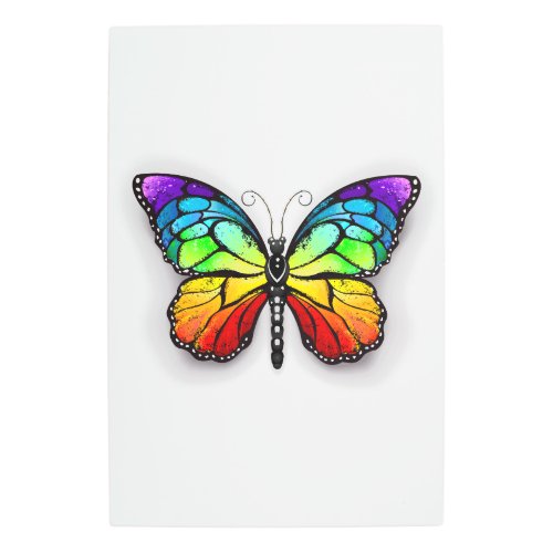 Rainbow butterfly Monarch Metal Print