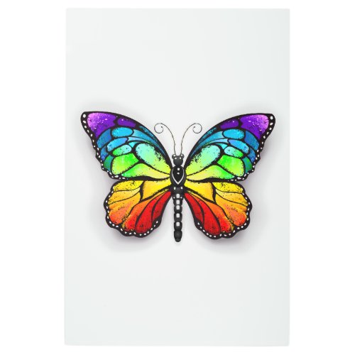 Rainbow butterfly Monarch Metal Print