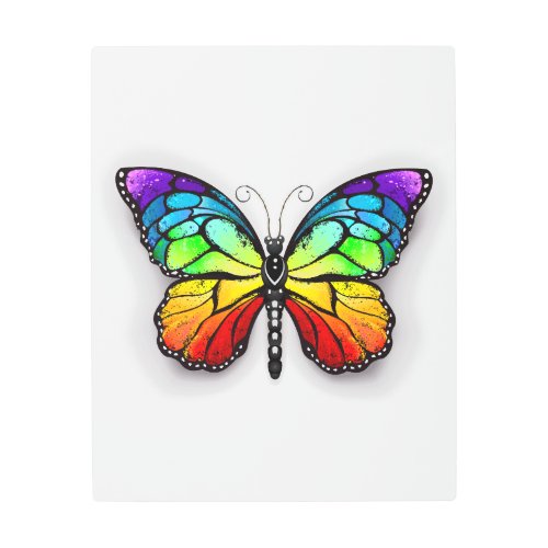 Rainbow butterfly Monarch Metal Print