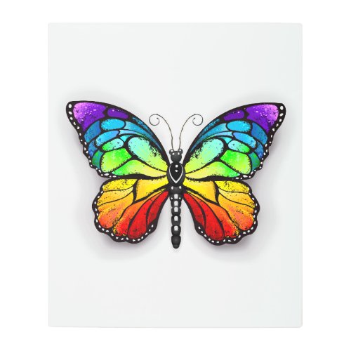 Rainbow butterfly Monarch Metal Print