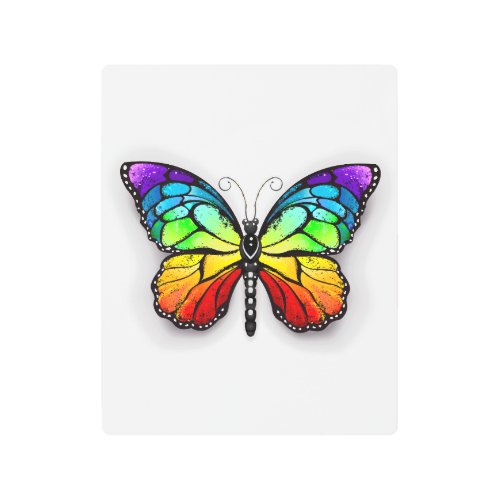 Rainbow butterfly Monarch Metal Print