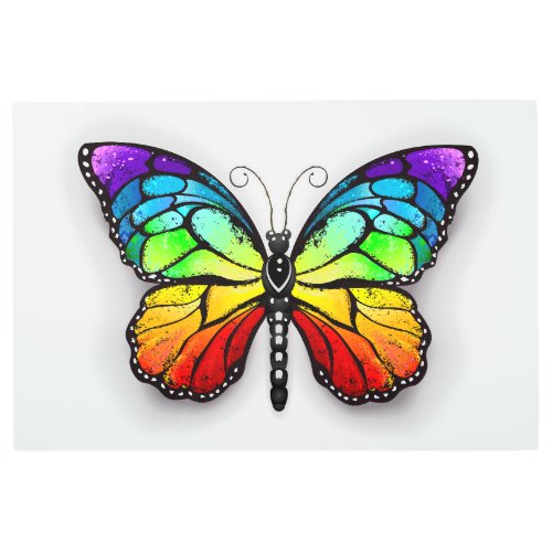 Rainbow butterfly Monarch Metal Print