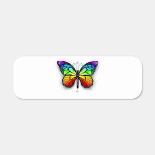 Rainbow butterfly Monarch Metal Sign