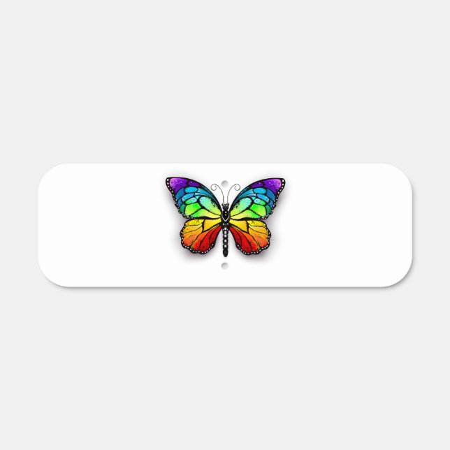 Rainbow butterfly Monarch Metal Sign (Front)
