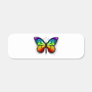 Rainbow butterfly Monarch Metal Sign
