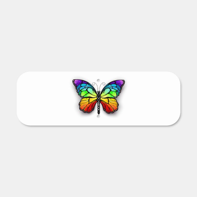 Rainbow butterfly Monarch Metal Sign (Front)