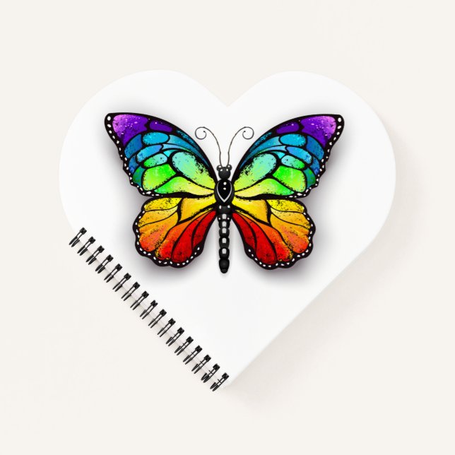 Rainbow butterfly Monarch Notebook (Front)