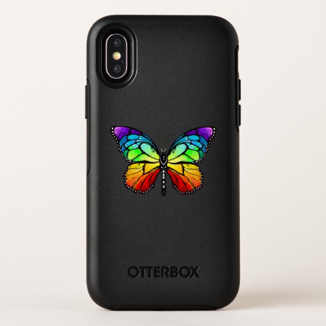 Rainbow butterfly Monarch Otterbox iPhone Case (Back)