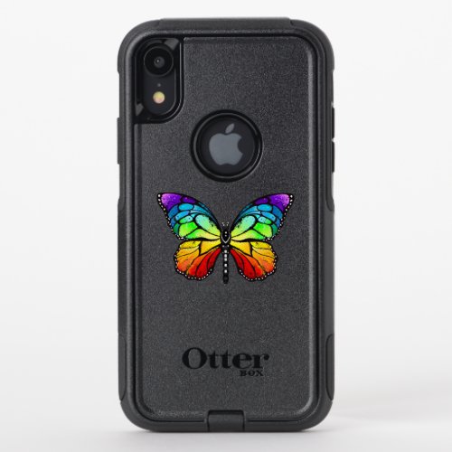 Rainbow butterfly Monarch OtterBox Commuter iPhone XR Case