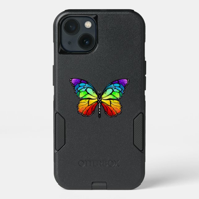 Rainbow butterfly Monarch Otterbox iPhone Case (Back)