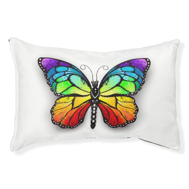 Rainbow butterfly Monarch Pet Bed (Front)