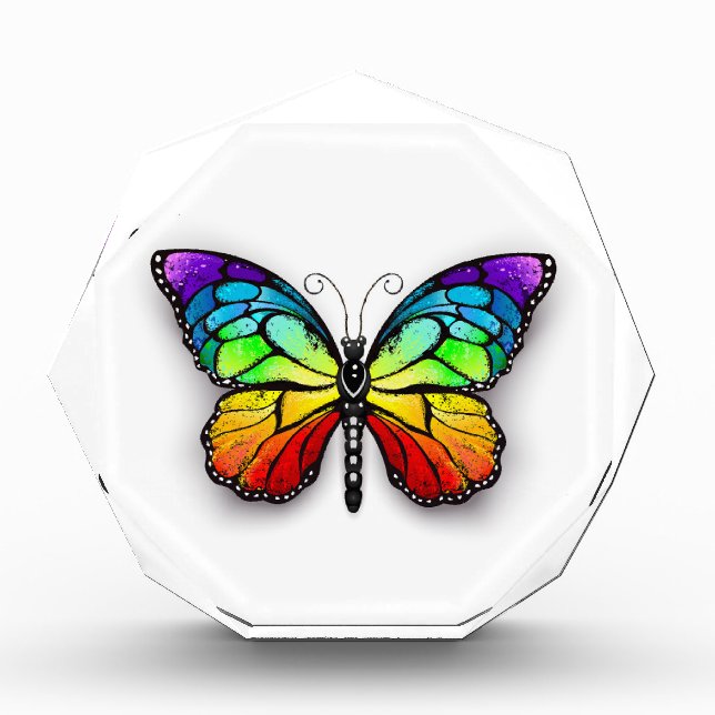Rainbow butterfly Monarch Photo Block (Front)