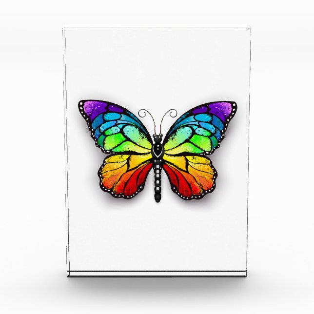 Rainbow butterfly Monarch Photo Block (Front)