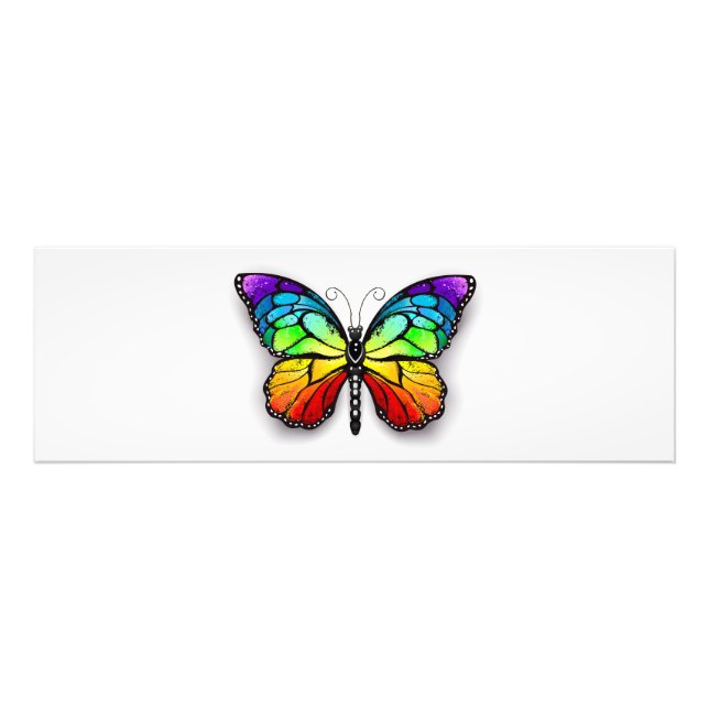 Rainbow butterfly Monarch Photo Print (Front)