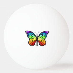 Rainbow butterfly Monarch Ping Pong Ball