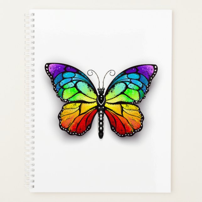 Rainbow butterfly Monarch Planner (Front)