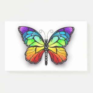 Rainbow butterfly Monarch Post-it Notes