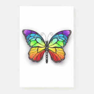 Rainbow butterfly Monarch Post-it Notes