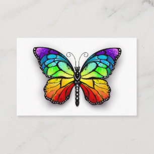 Rainbow butterfly Monarch Referral Card