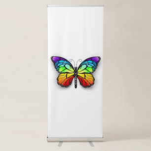 Rainbow butterfly Monarch Retractable Banner