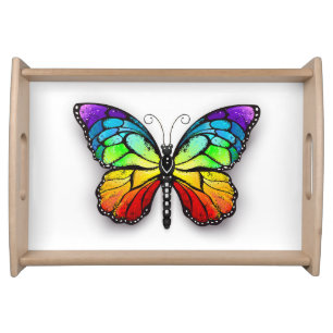 Rainbow butterfly Monarch Serving Tray