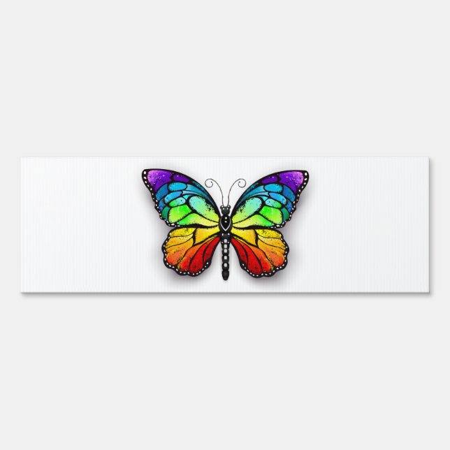 Rainbow butterfly Monarch Sign (Front)