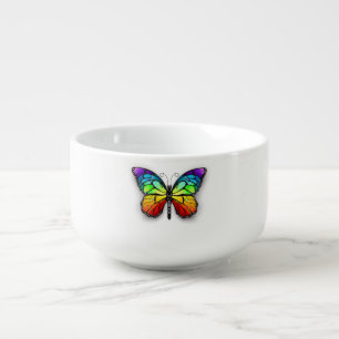 Rainbow butterfly Monarch Soup Mug