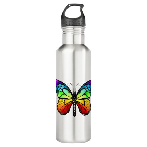 Rainbow butterfly Monarch Stainless Steel Water Bottle