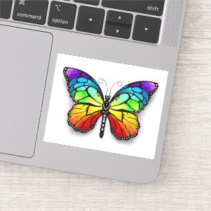 Rainbow butterfly Monarch Sticker