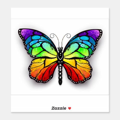 Rainbow butterfly Monarch Sticker