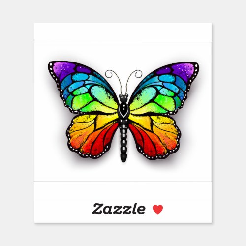 Rainbow butterfly Monarch Sticker