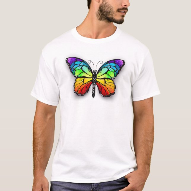 Rainbow butterfly Monarch T-Shirt (Front)