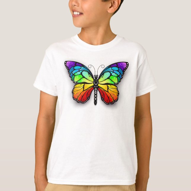 Rainbow butterfly Monarch T-Shirt (Front)