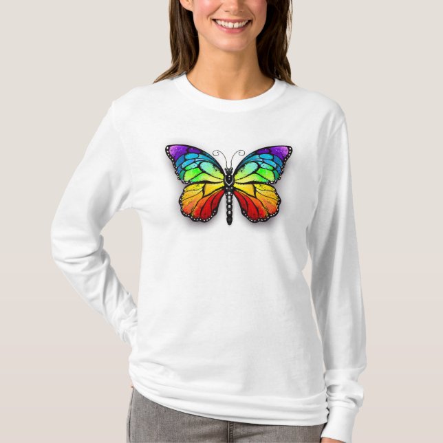 Rainbow butterfly Monarch T-Shirt (Front)