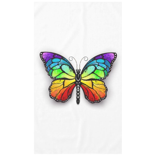 Rainbow butterfly Monarch Tablecloth (Front)