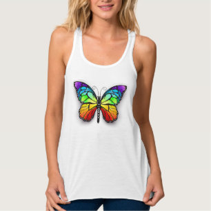 Rainbow butterfly Monarch Tank Top