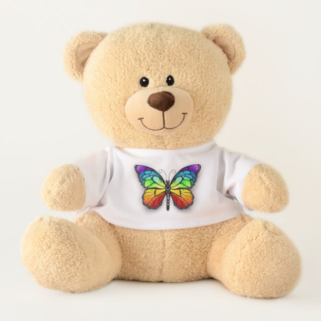 Rainbow butterfly Monarch Teddy Bear (Front)