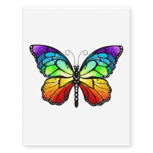 Rainbow butterfly Monarch Temporary Tattoos