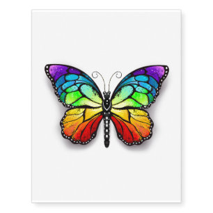 Rainbow butterfly Monarch Temporary Tattoos